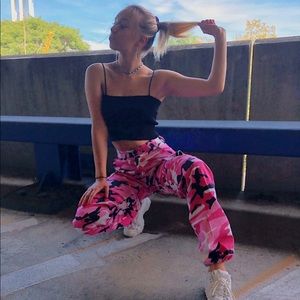pink camo pants!